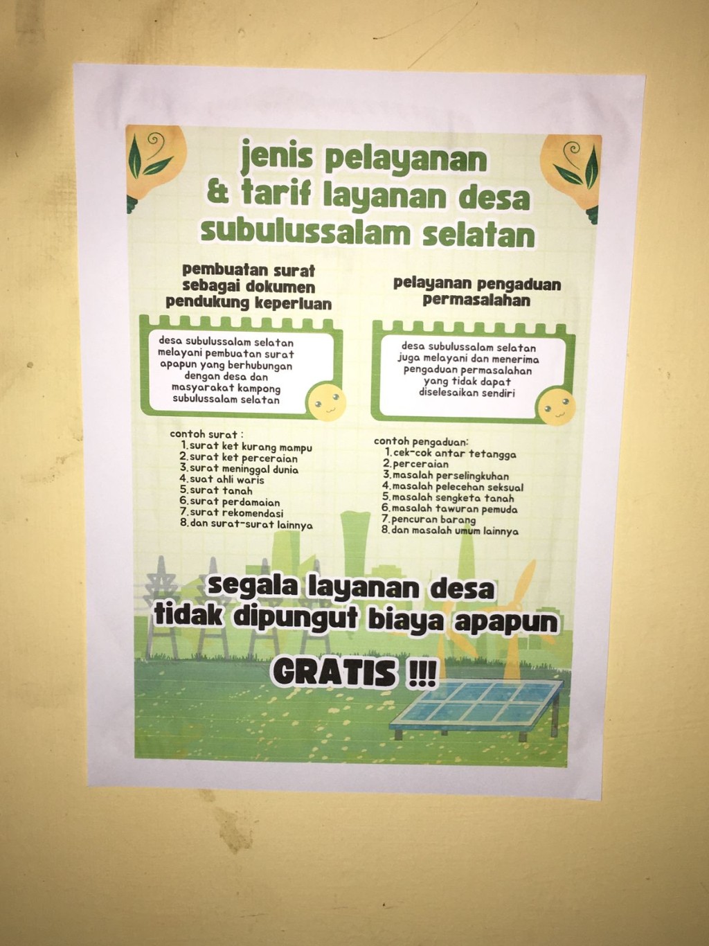 plang LED organisasi-organisasi desa